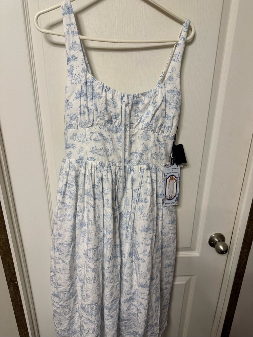 Bridgerton Light Blue Toile Sundress